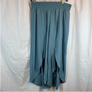 Iuga high rise split wide leg flowy pants stone blue NWT